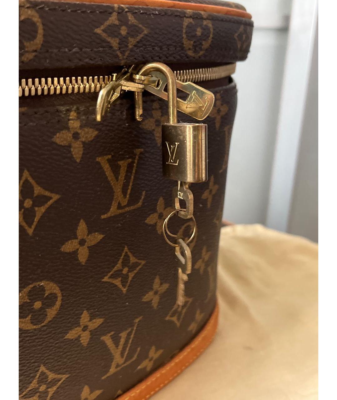 LOUIS VUITTON PRE-OWNED Коричневая косметичка, фото 4