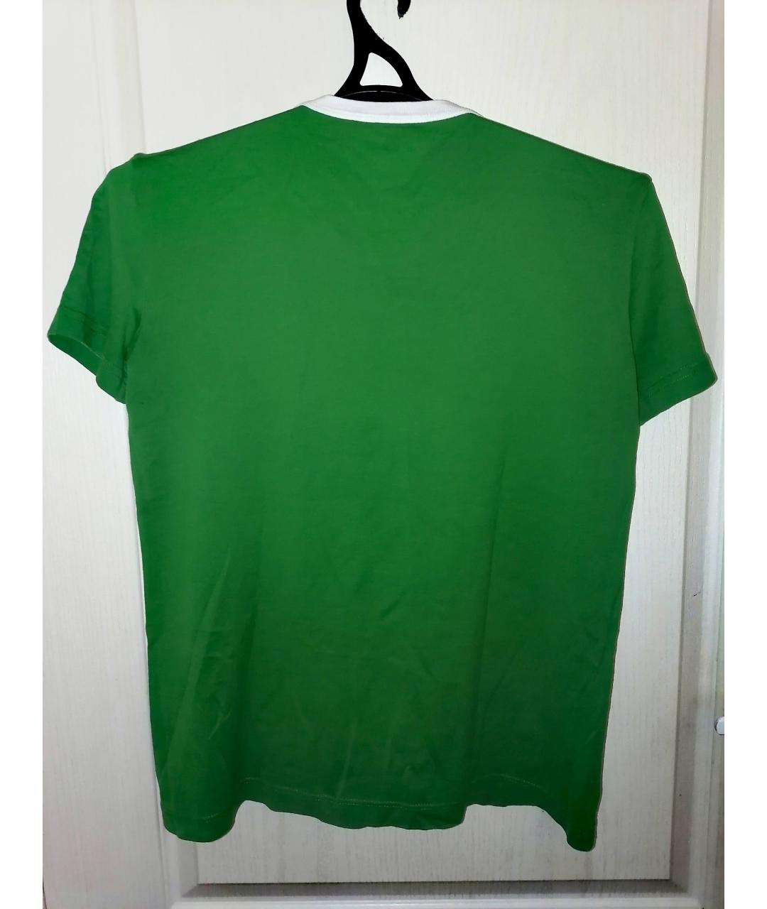 DOLCE&GABBANA Зеленая хлопковая футболка, фото 3
