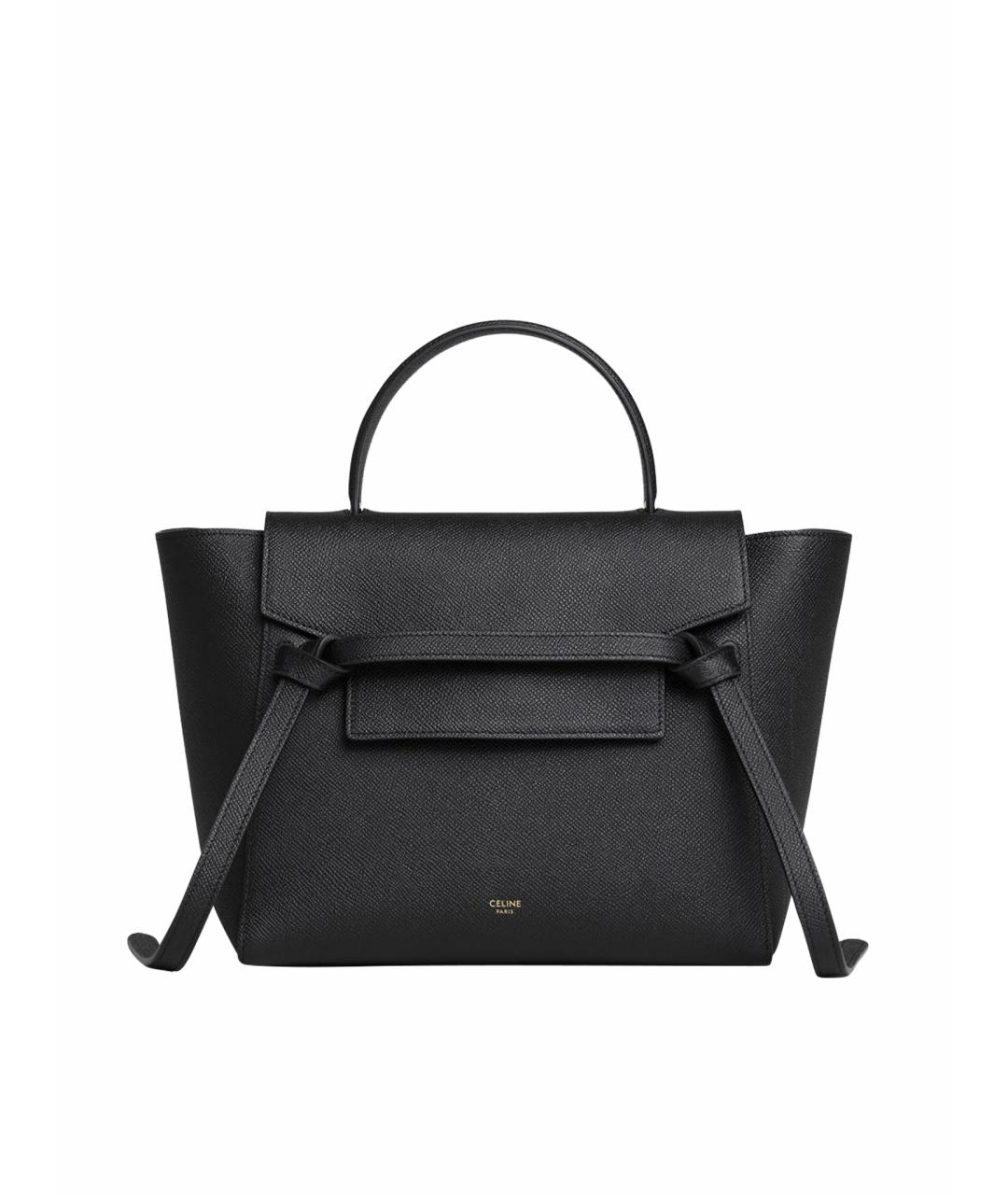 CELINE PRE-OWNED Черная кожаная сумка через плечо, фото 1