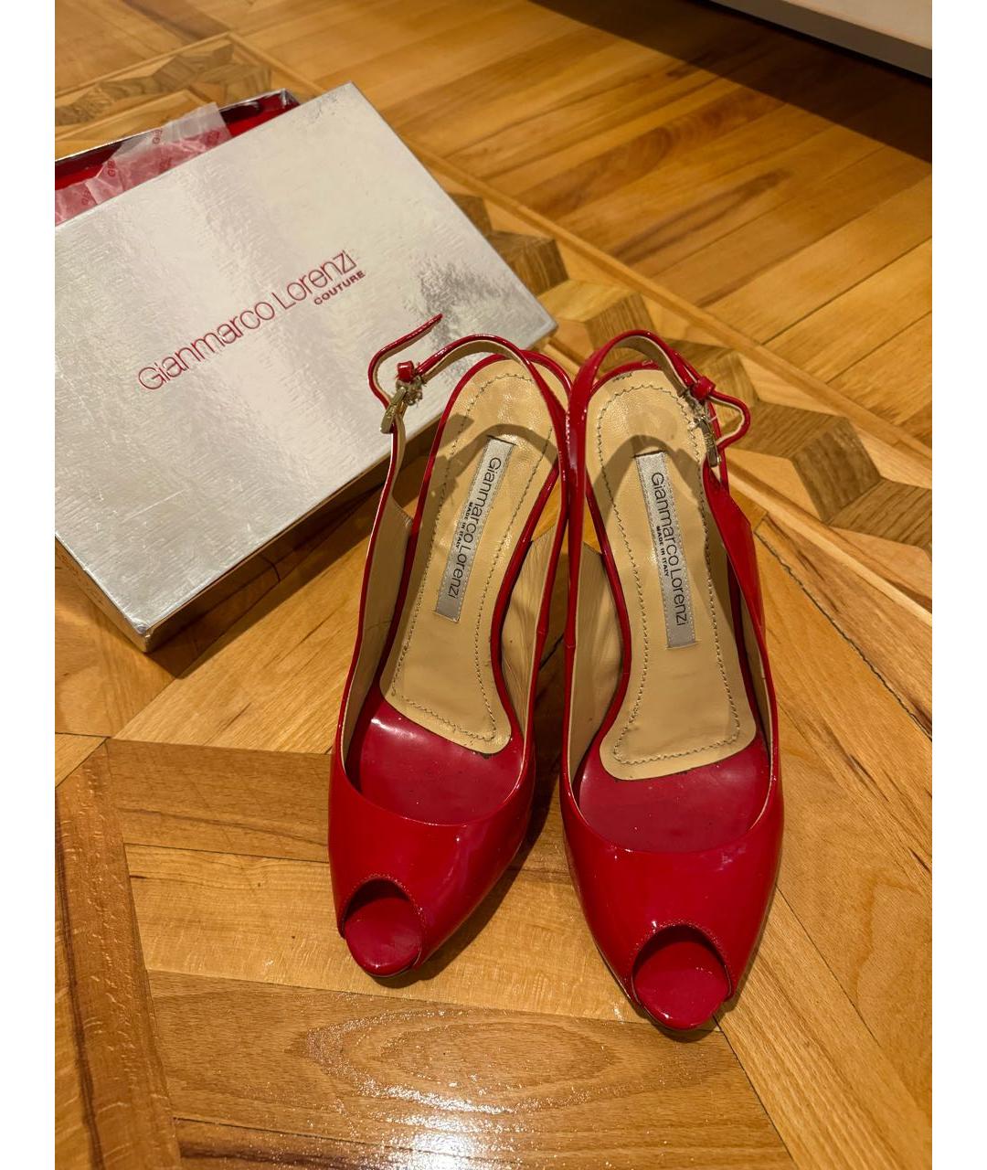 GIAN MARCO LORENZI Красные туфли из лакированной кожи, фото 2