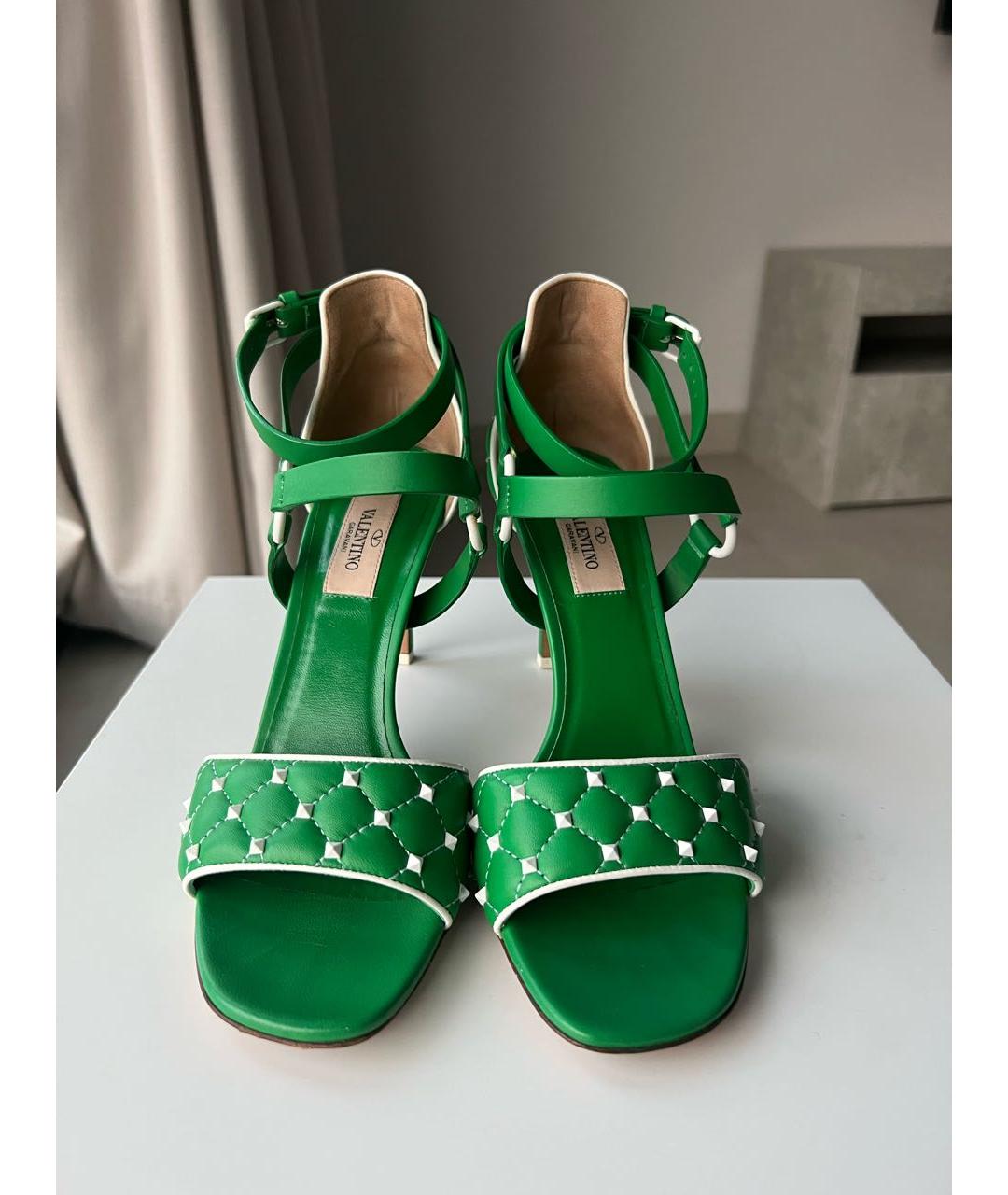 VALENTINO Зеленые кожаные туфли, фото 2
