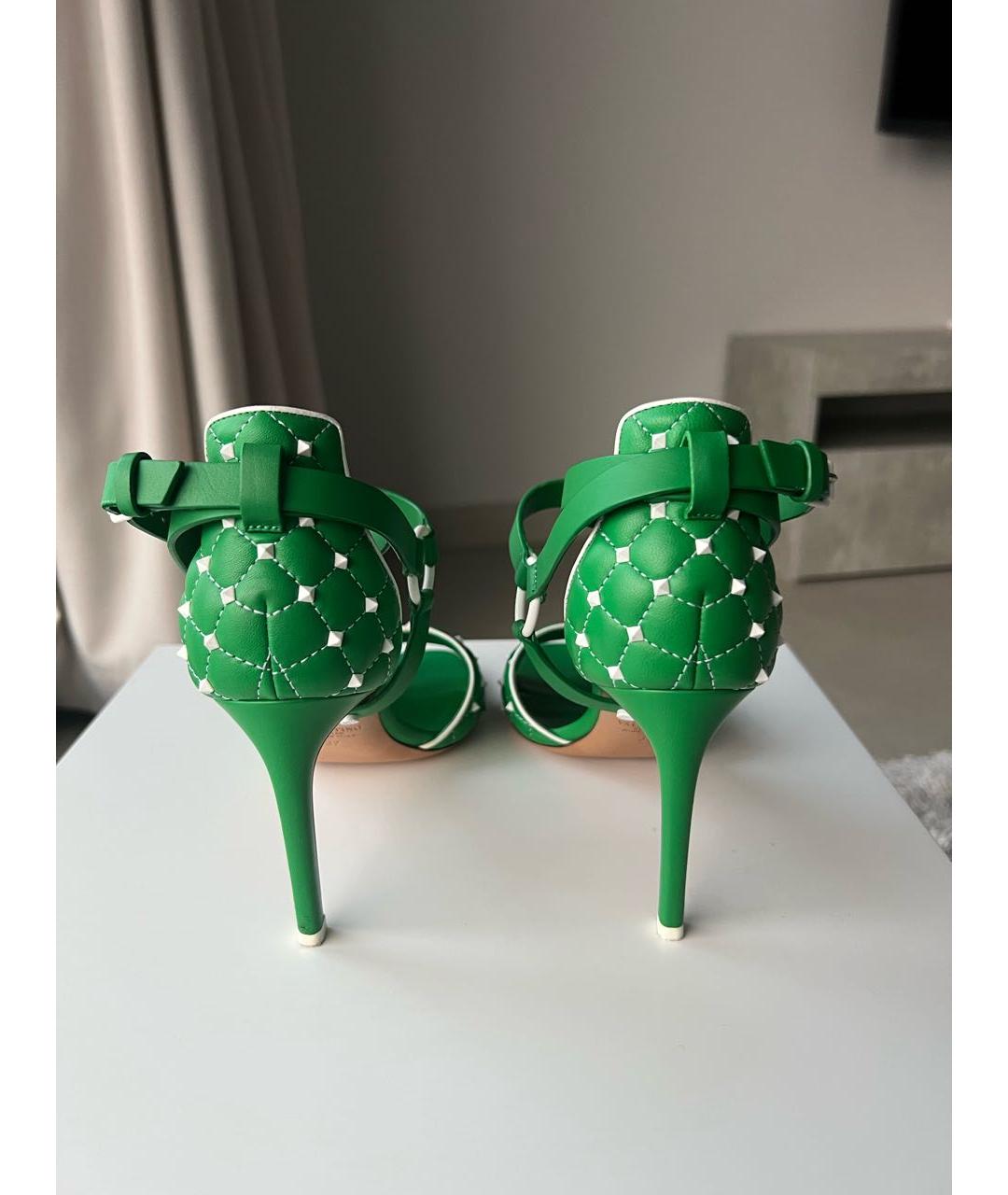 VALENTINO Зеленые кожаные туфли, фото 4