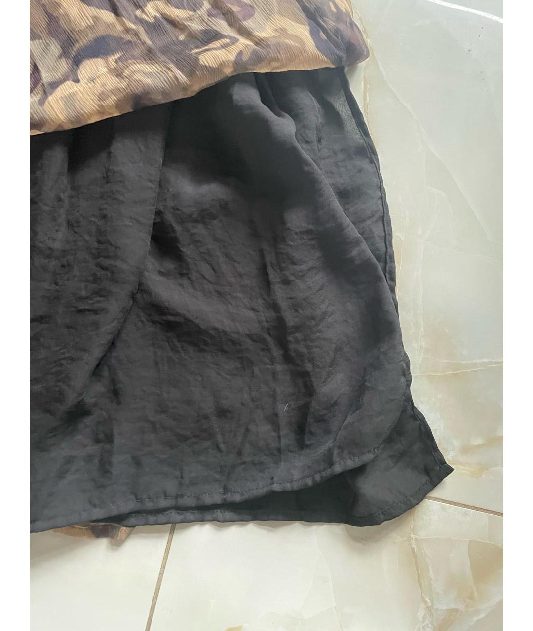 TWIN-SET Хаки шелковая юбка макси, фото 3