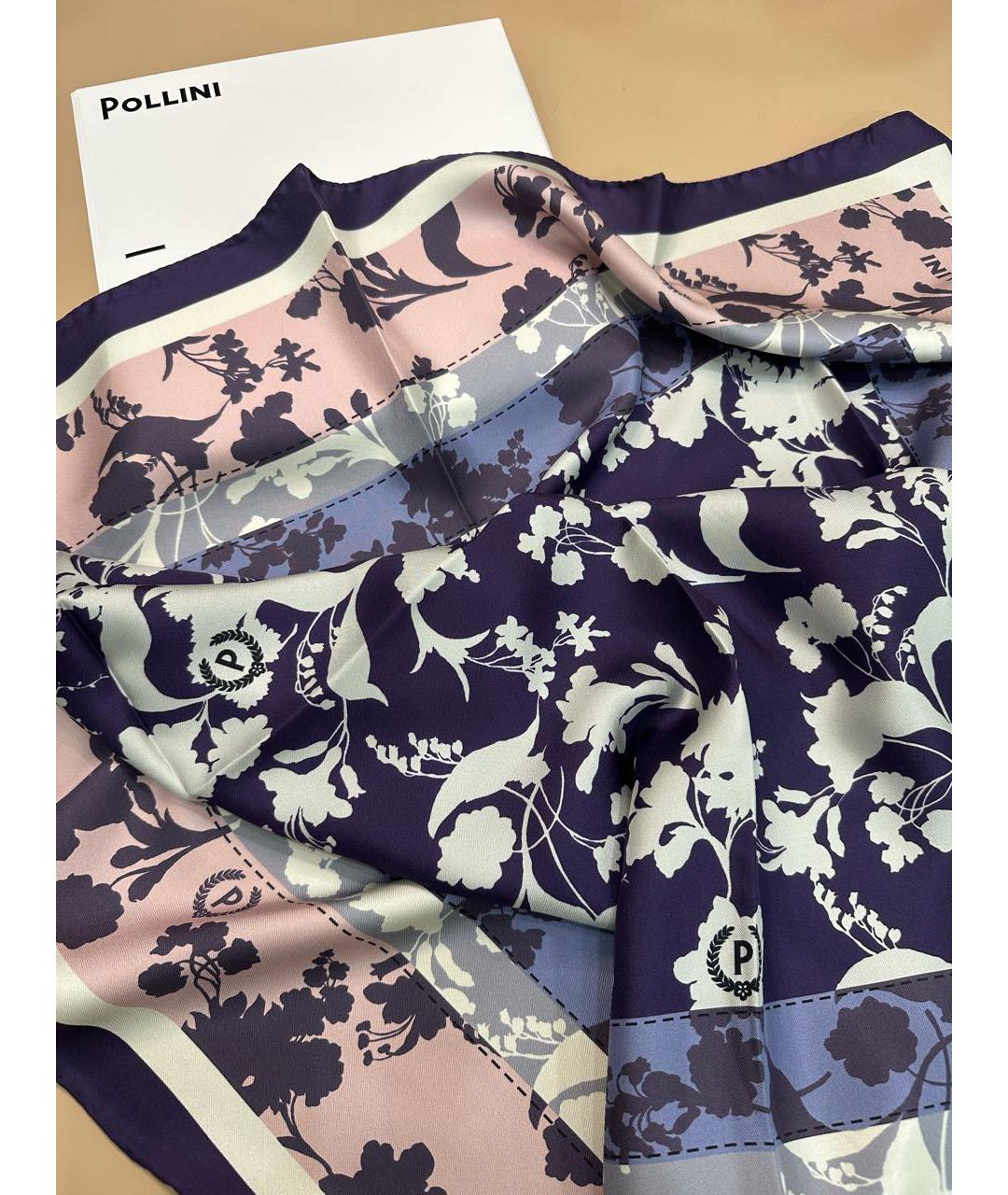 POLLINI Фиолетовый шелковый платок, фото 3