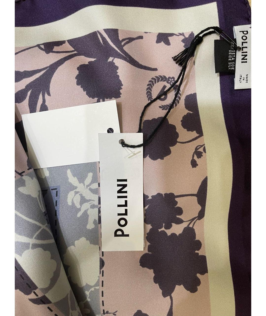 POLLINI Фиолетовый шелковый платок, фото 4