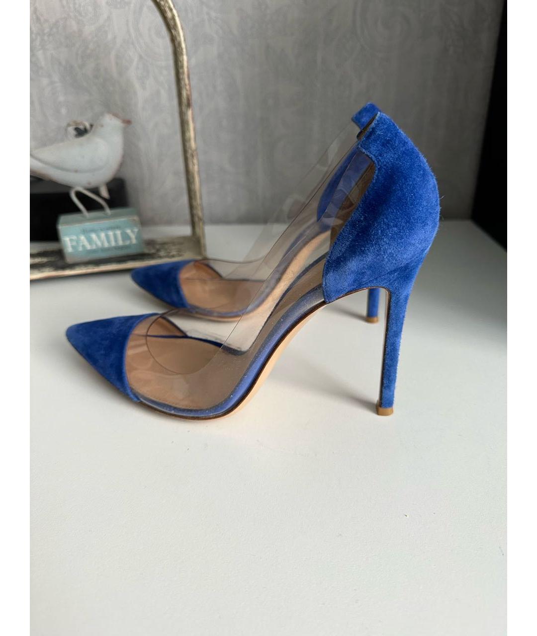 GIANVITO ROSSI Синие замшевые туфли, фото 7