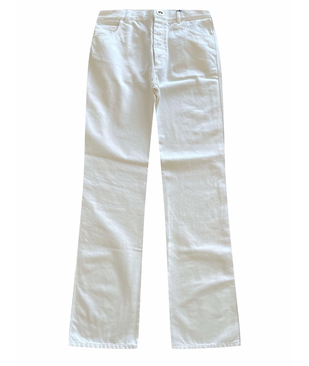 BOTTEGA VENETA Белые хлопковые прямые джинсы, фото 1