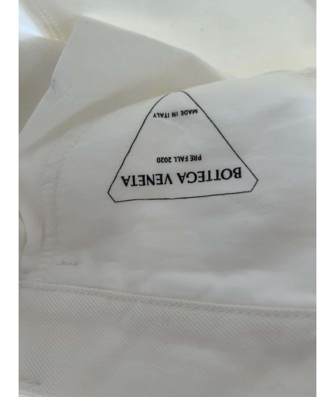 BOTTEGA VENETA Белые хлопковые прямые джинсы, фото 3