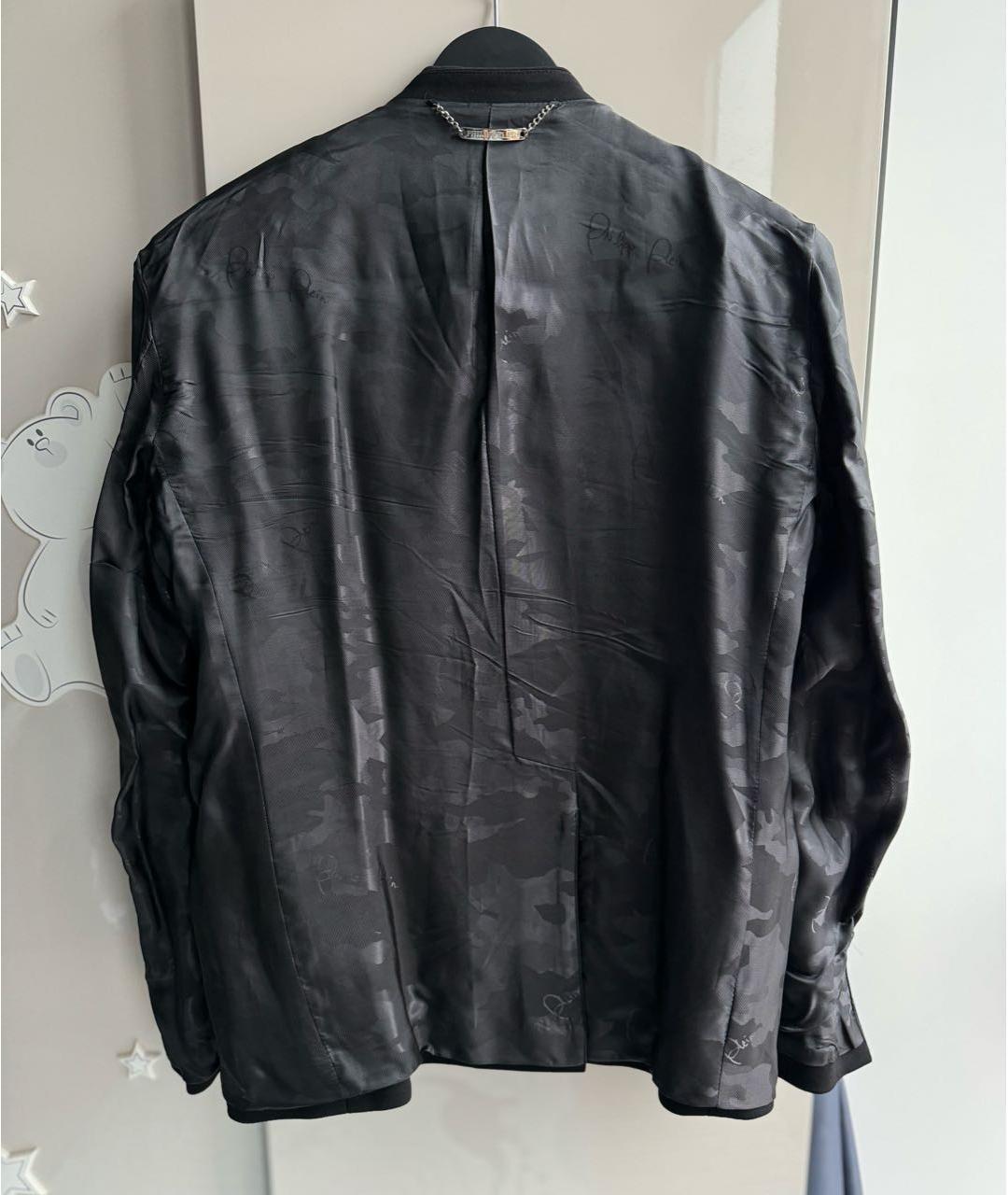 PHILIPP PLEIN Черный вискозный пиджак, фото 5