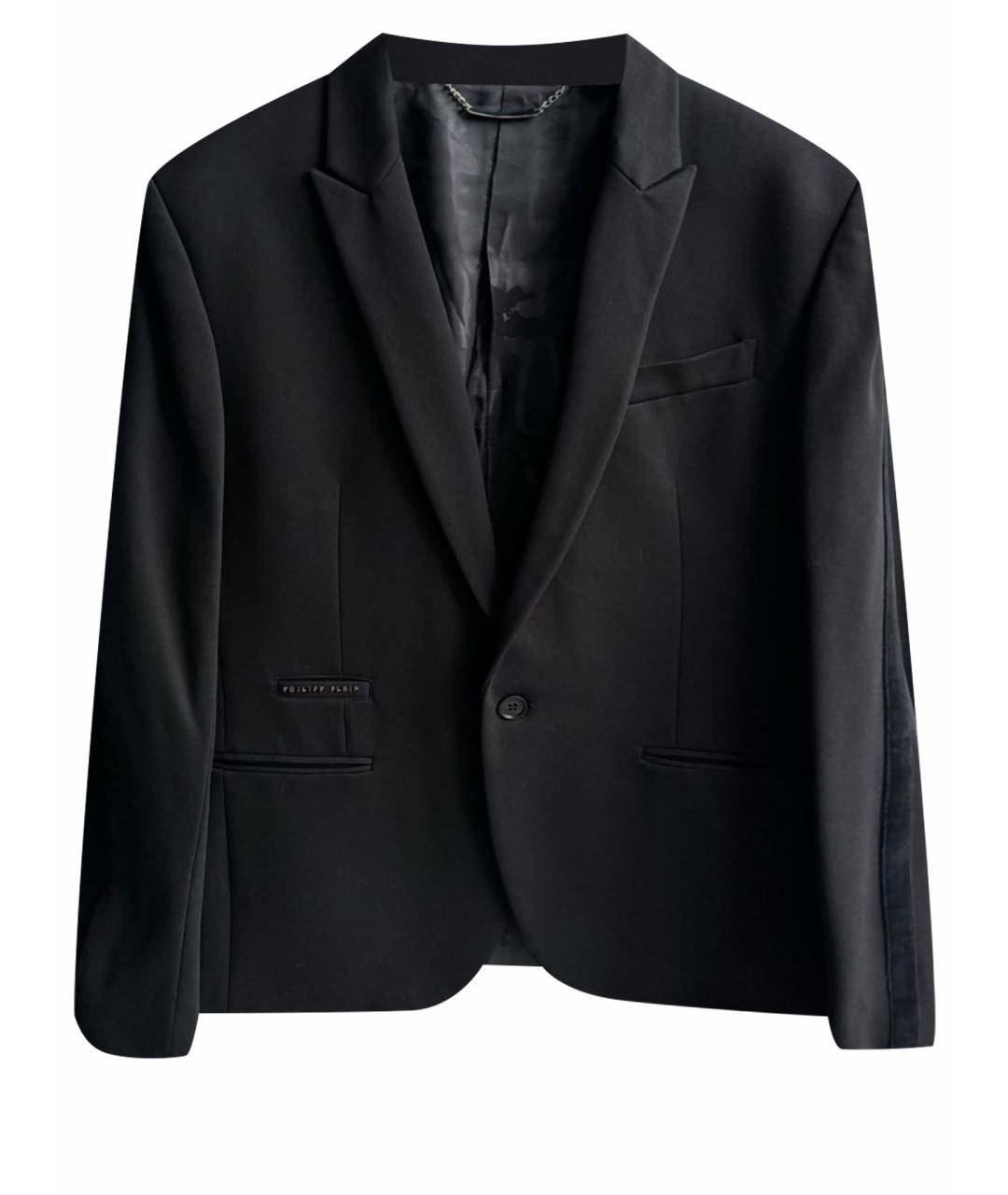 PHILIPP PLEIN Черный вискозный пиджак, фото 1
