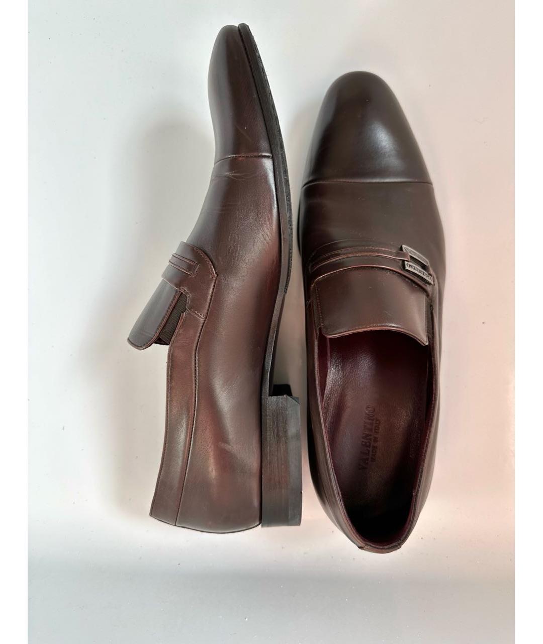 VALENTINO Коричневые кожаные туфли, фото 2