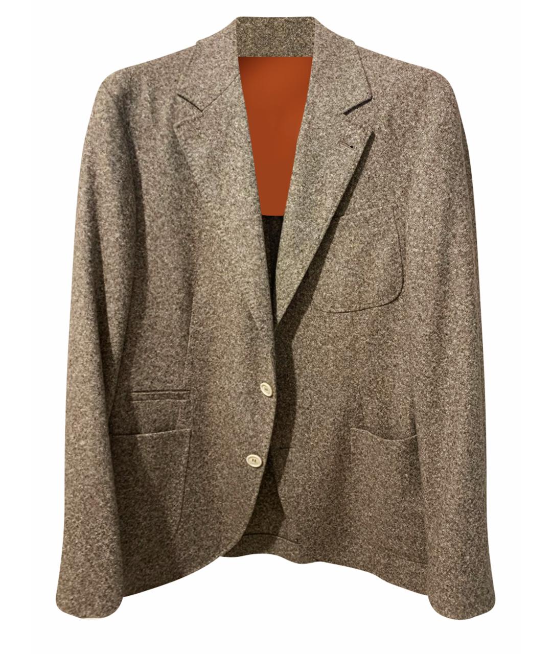 BRUNELLO CUCINELLI Коричневый шерстяной пиджак, фото 1
