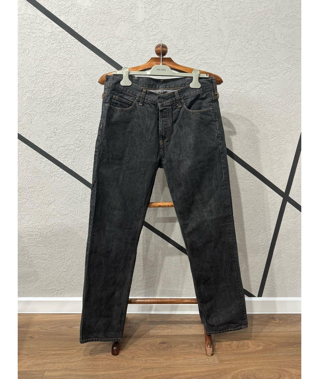 CARHARTT Антрацитовые хлопковые прямые джинсы, фото 8