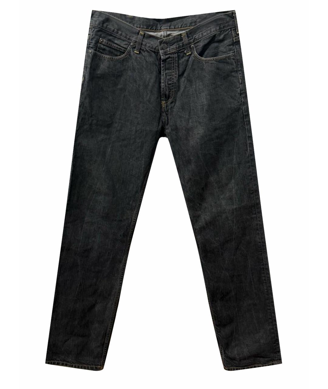 CARHARTT Антрацитовые хлопковые прямые джинсы, фото 1