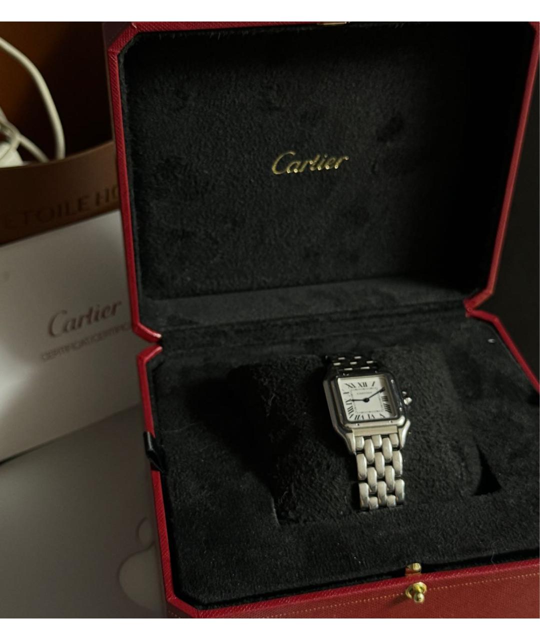 CARTIER Серебряные часы из белого золота, фото 2