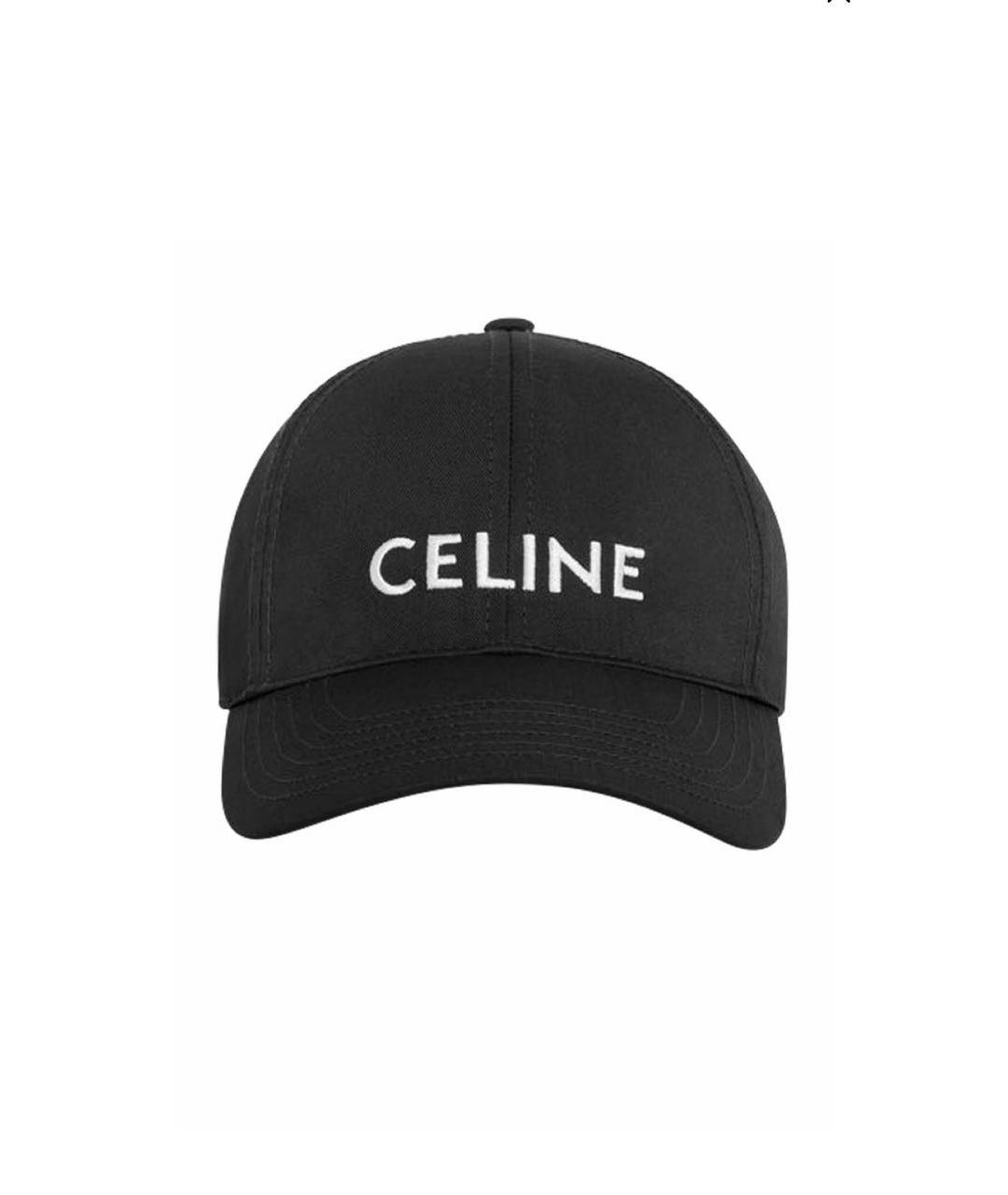 CELINE PRE-OWNED Черная хлопковая кепка, фото 2
