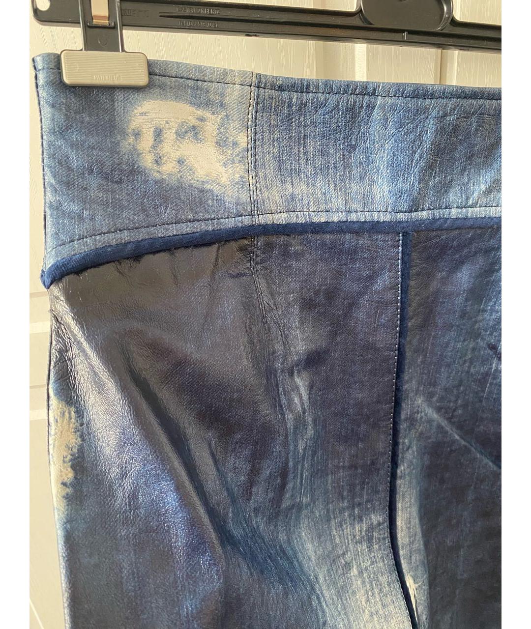 CAVALLI CLASS Синяя вискозная юбка мини, фото 2