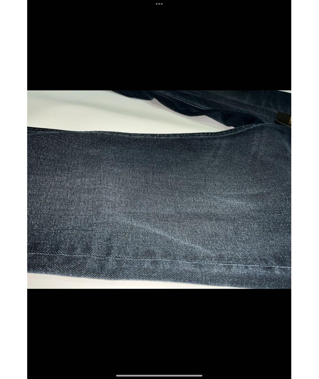 STEFANO RICCI Темно-синие хлопко-эластановые джинсы скинни, фото 2