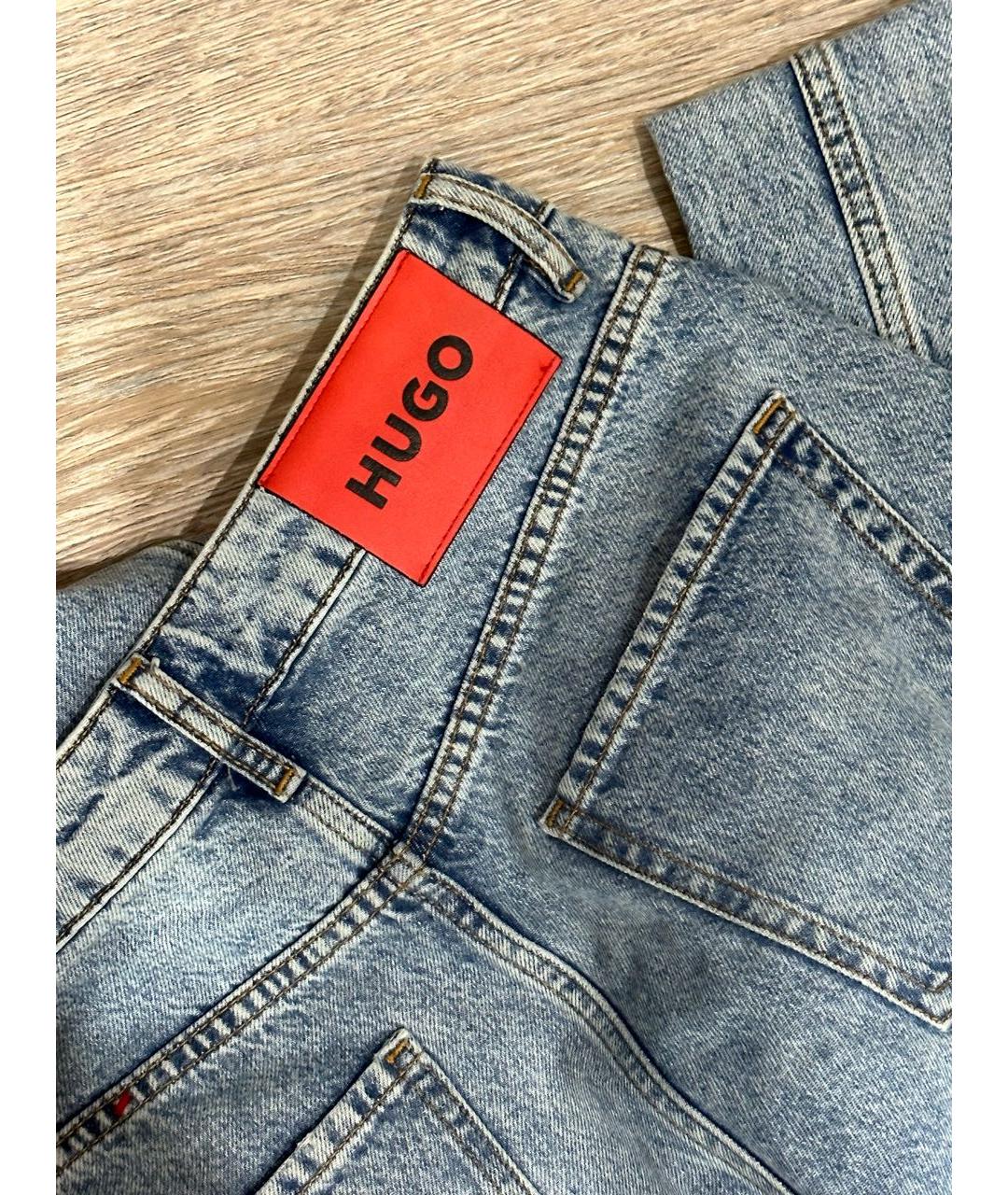 HUGO BOSS Голубые прямые джинсы, фото 4