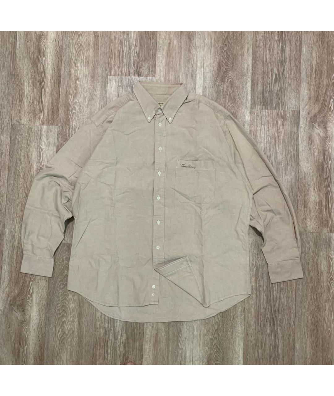 BURBERRY Бежевая хлопковая кэжуал рубашка, фото 6