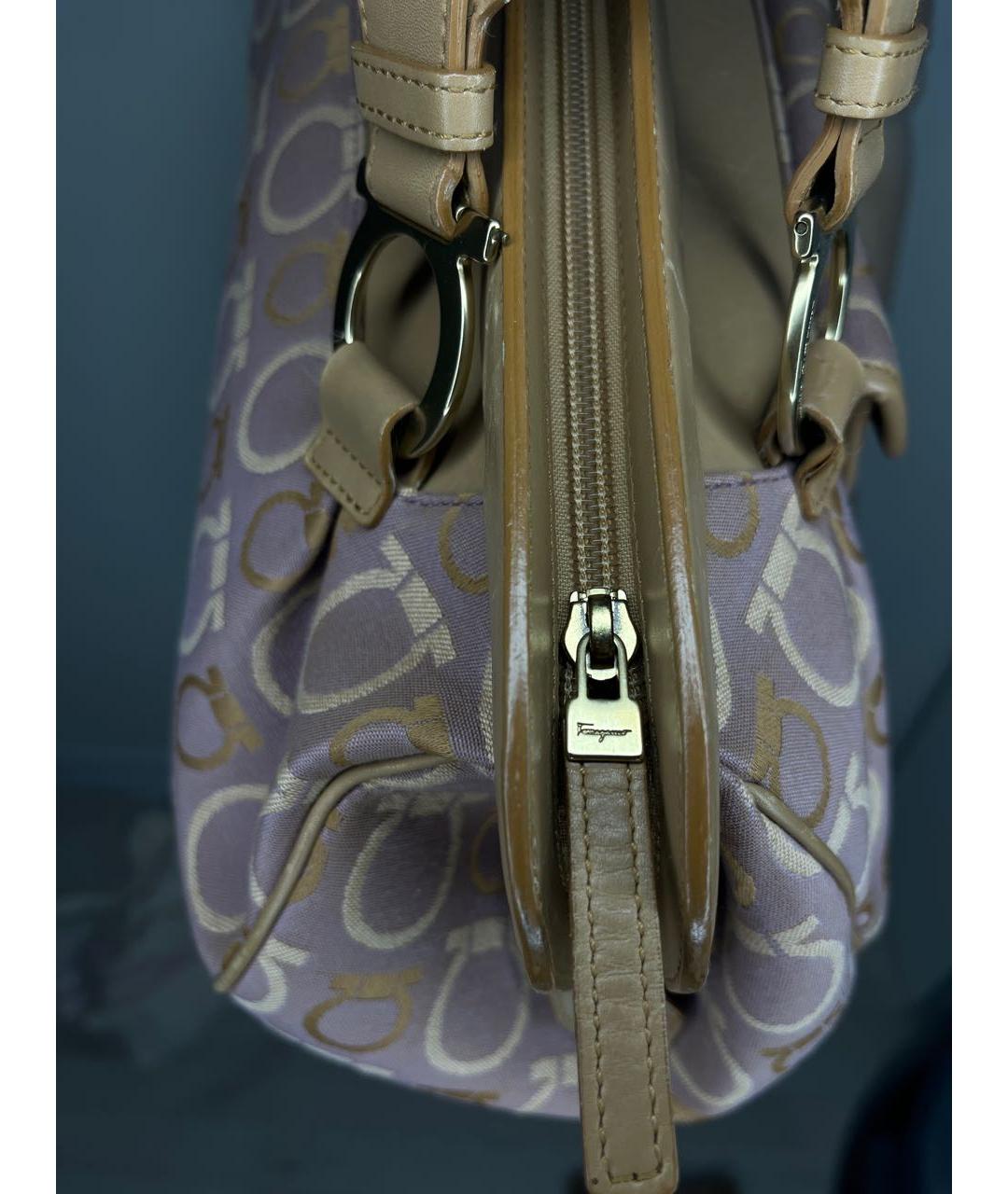 SALVATORE FERRAGAMO Фиолетовая сумка с короткими ручками, фото 4