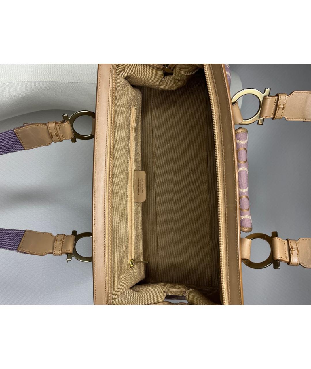 SALVATORE FERRAGAMO Фиолетовая сумка с короткими ручками, фото 7