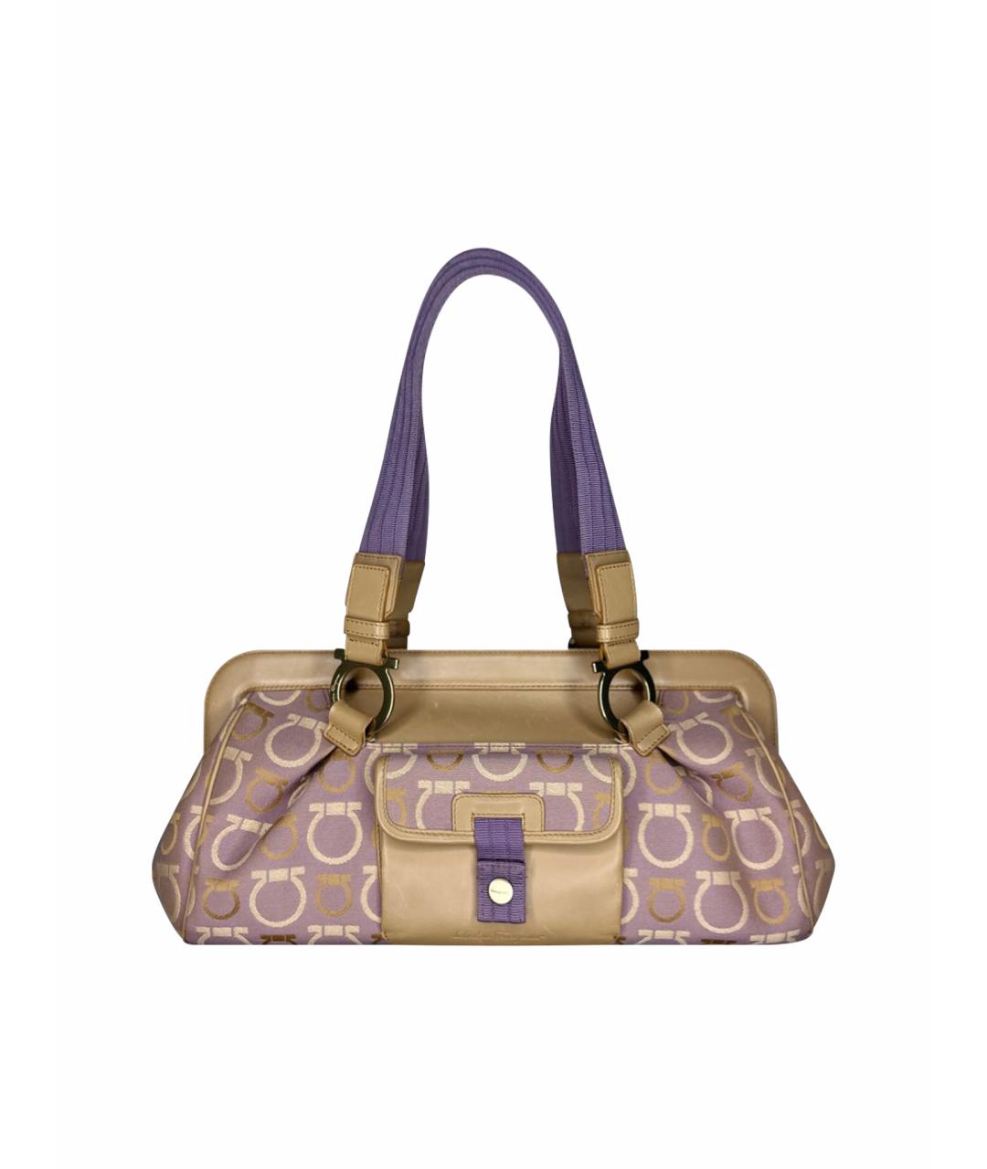 SALVATORE FERRAGAMO Фиолетовая сумка с короткими ручками, фото 1