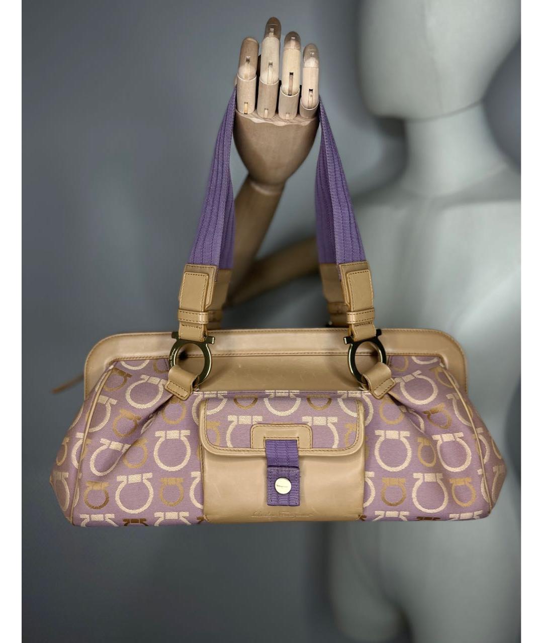 SALVATORE FERRAGAMO Фиолетовая сумка с короткими ручками, фото 9