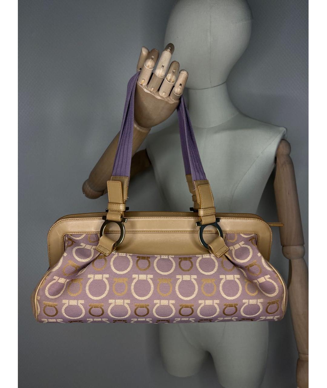 SALVATORE FERRAGAMO Фиолетовая сумка с короткими ручками, фото 2