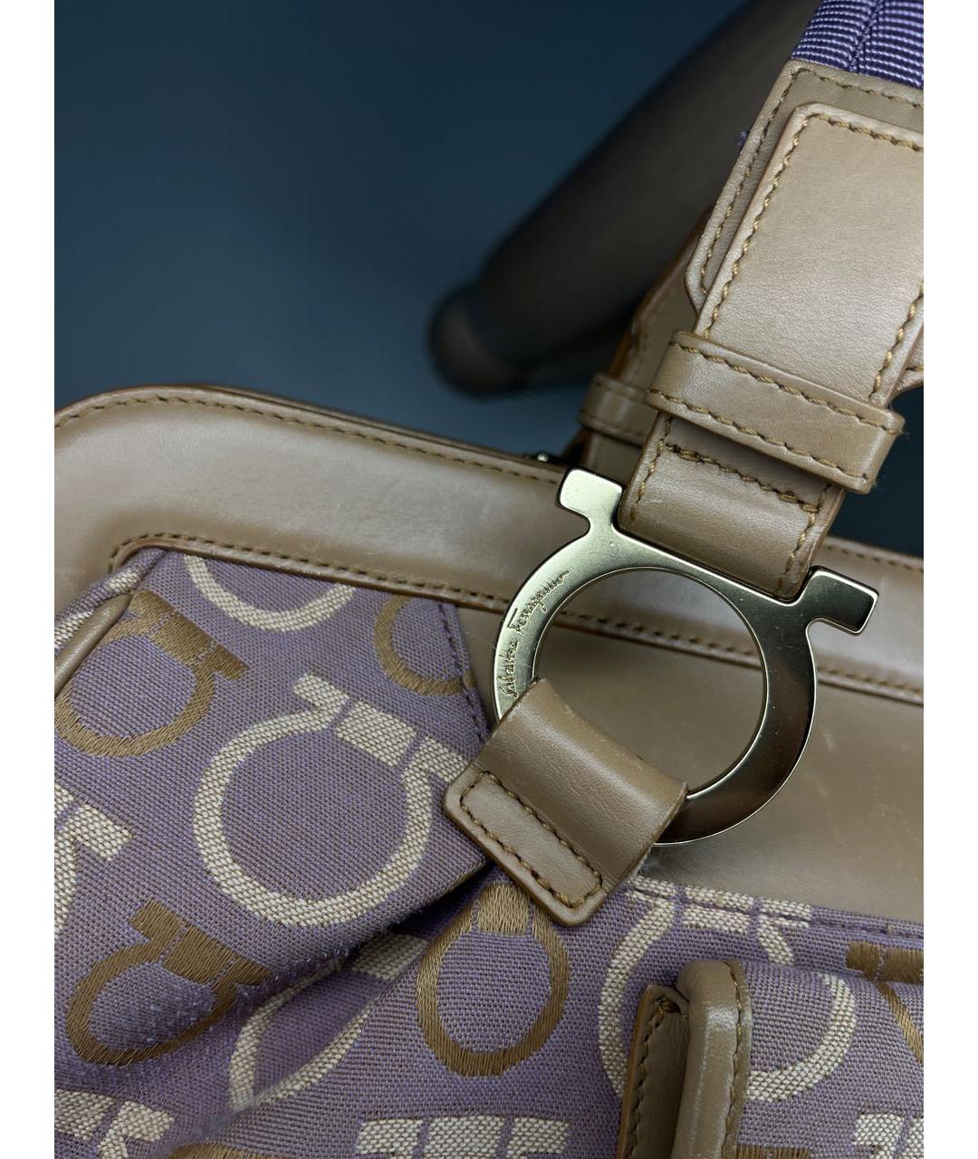 SALVATORE FERRAGAMO Фиолетовая сумка с короткими ручками, фото 5
