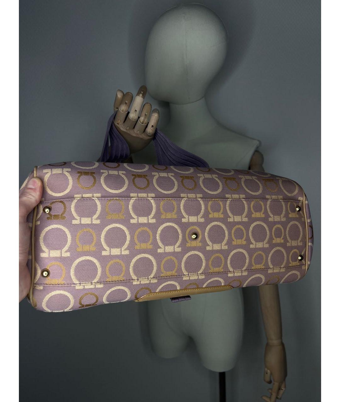 SALVATORE FERRAGAMO Фиолетовая сумка с короткими ручками, фото 3