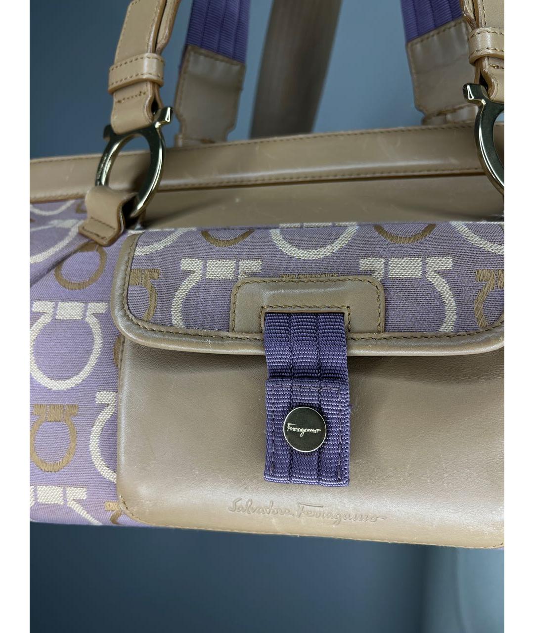 SALVATORE FERRAGAMO Фиолетовая сумка с короткими ручками, фото 6