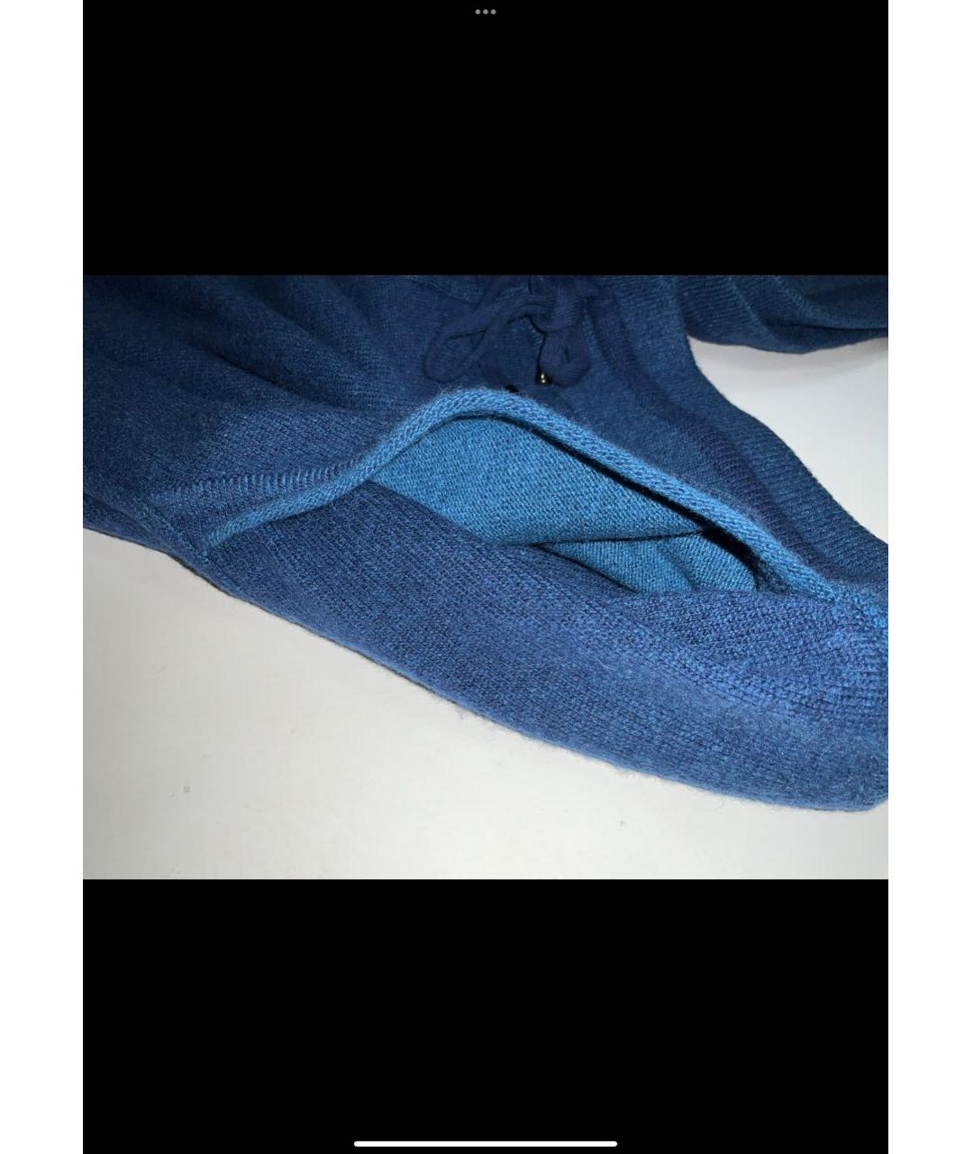 LORO PIANA Синие кашемировые повседневные брюки, фото 4