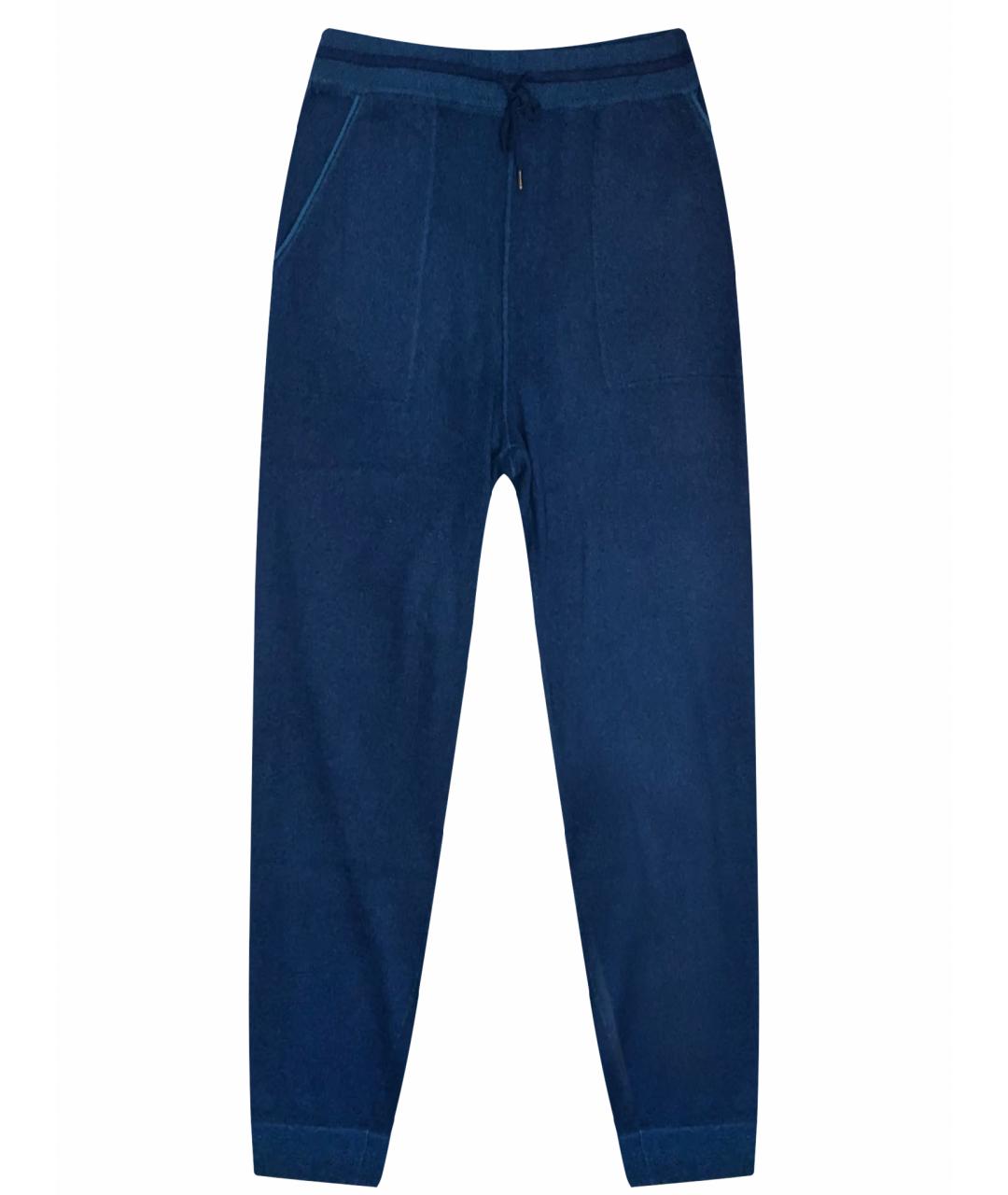 LORO PIANA Синие кашемировые повседневные брюки, фото 1