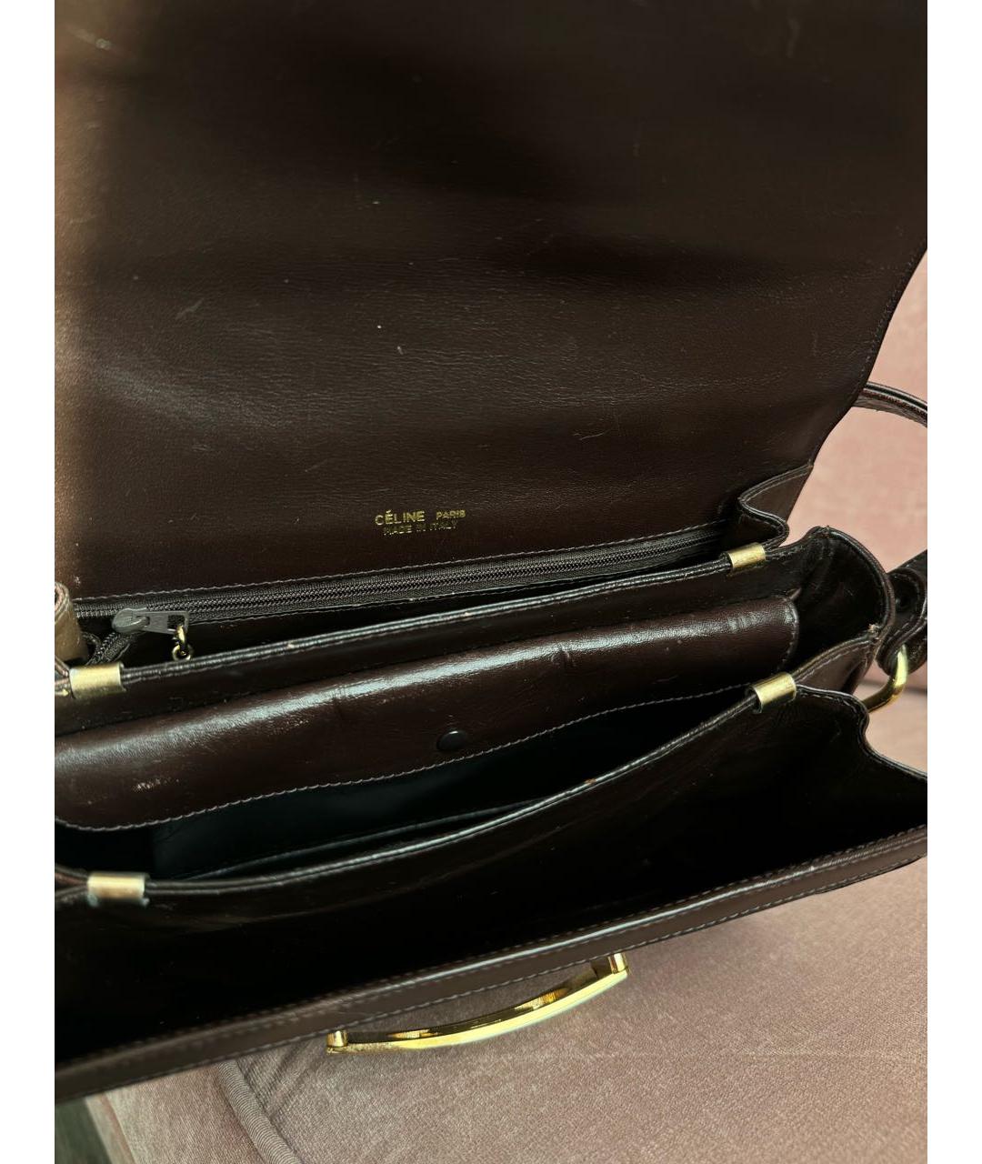CELINE Коричневая сумка через плечо, фото 4