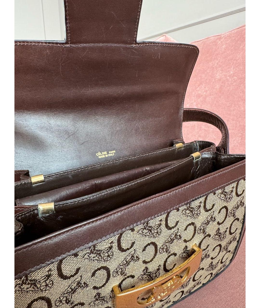 CELINE Коричневая сумка через плечо, фото 8