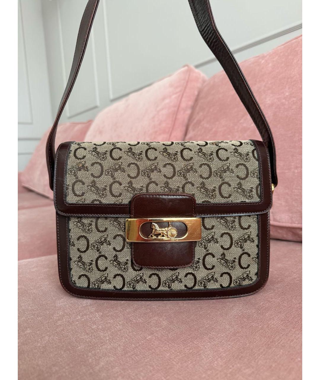 CELINE Коричневая сумка через плечо, фото 9