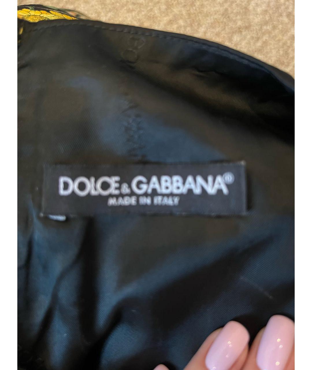 DOLCE&GABBANA Черное полиамидовое коктейльное платье, фото 5