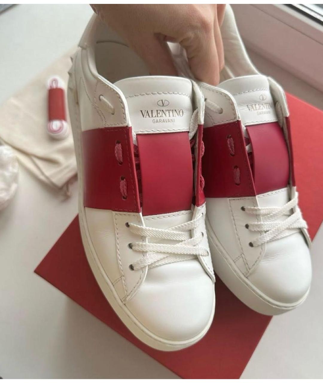 VALENTINO Белые кожаные кеды, фото 5