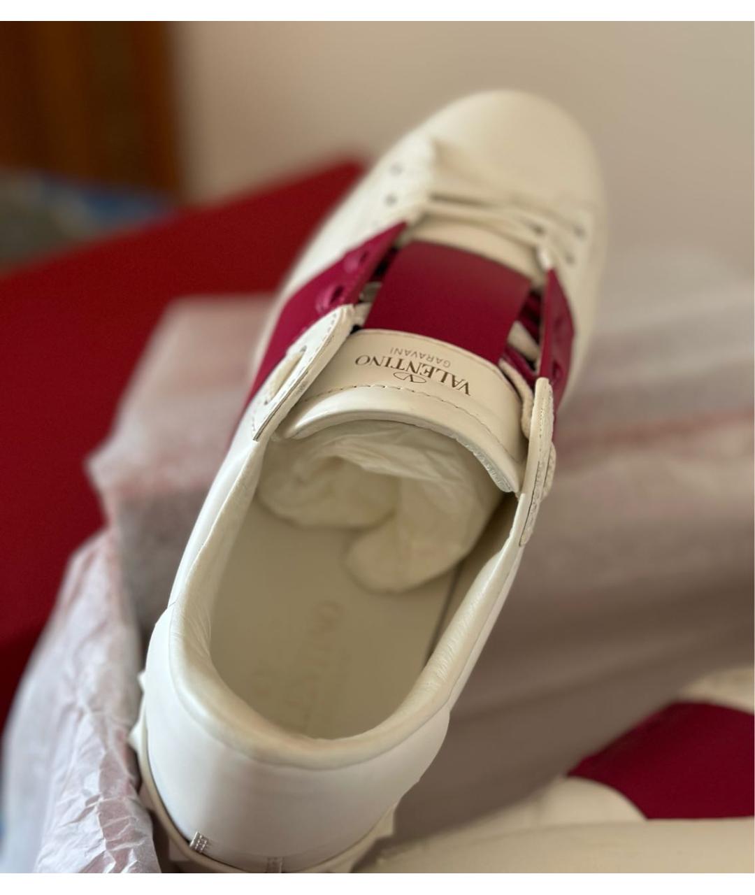 VALENTINO Белые кожаные кеды, фото 3