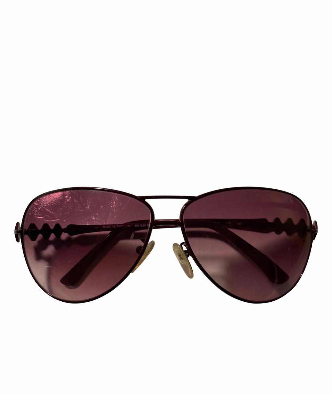 EMILIO PUCCI Розовые пластиковые солнцезащитные очки, фото 1