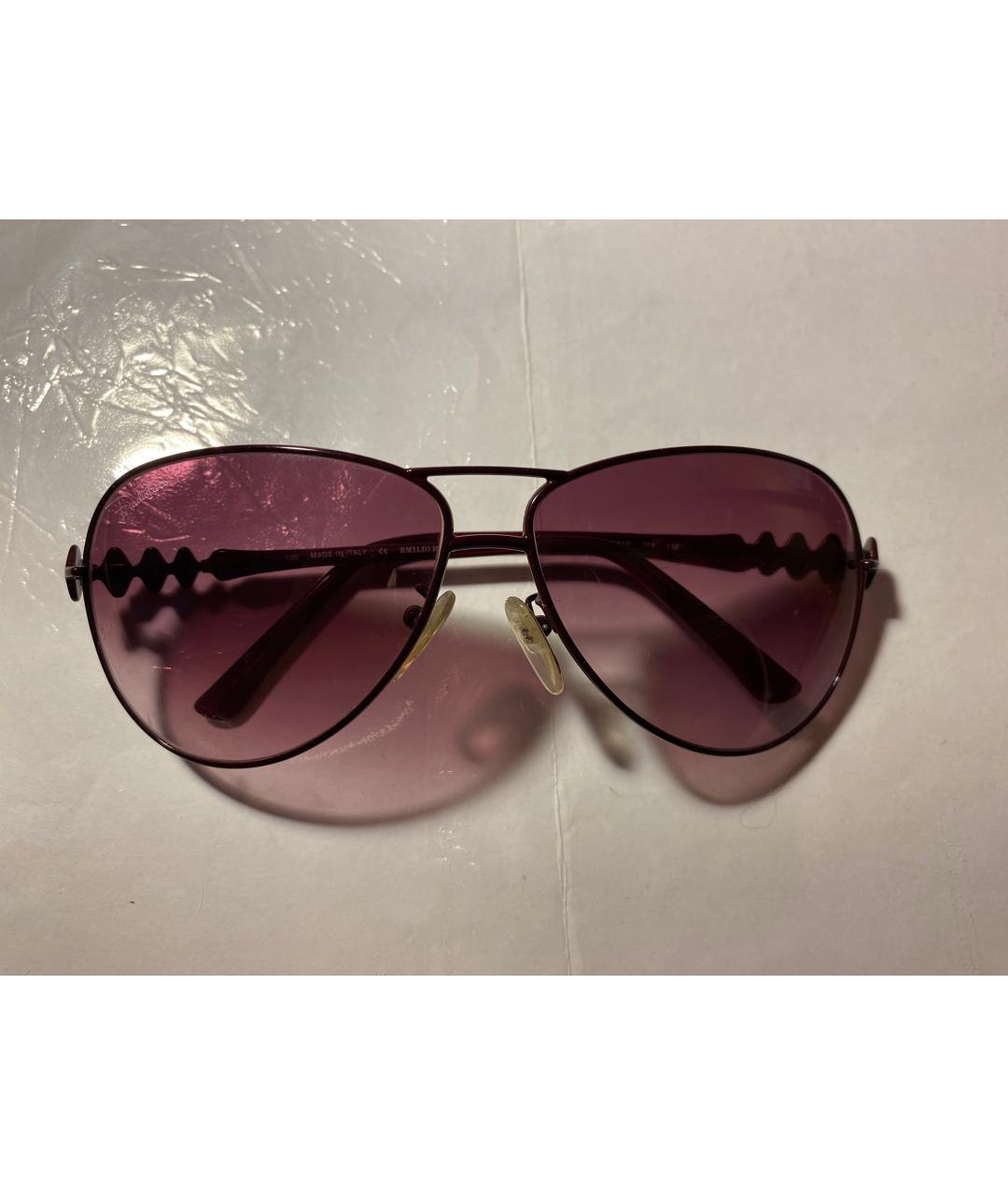EMILIO PUCCI Розовые пластиковые солнцезащитные очки, фото 3