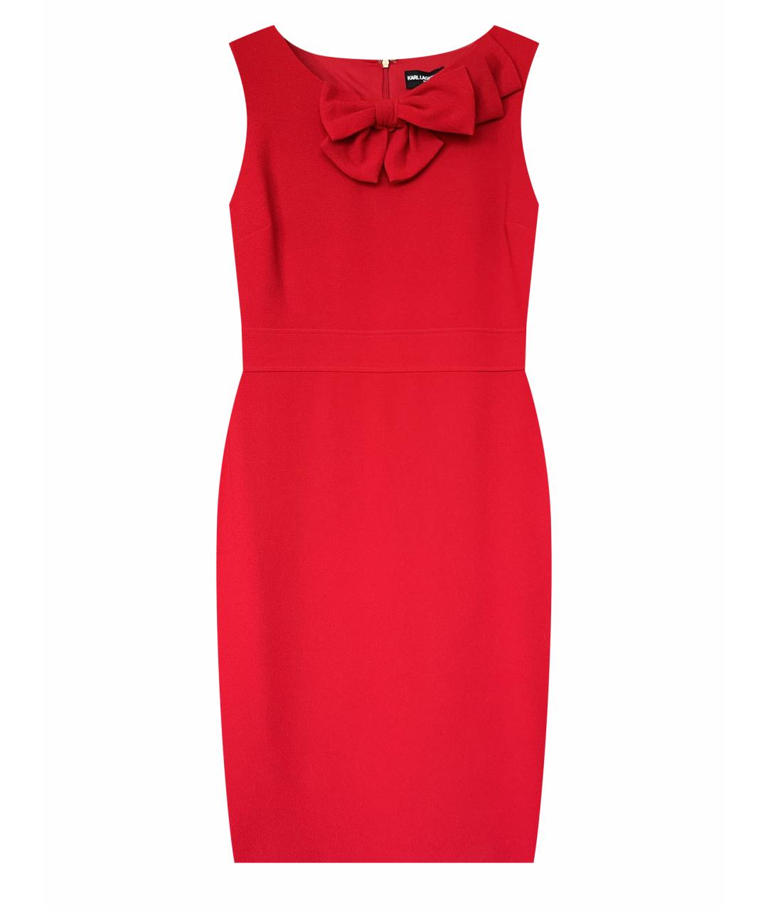 KARL LAGERFELD Красное полиэстеровое платье, фото 1