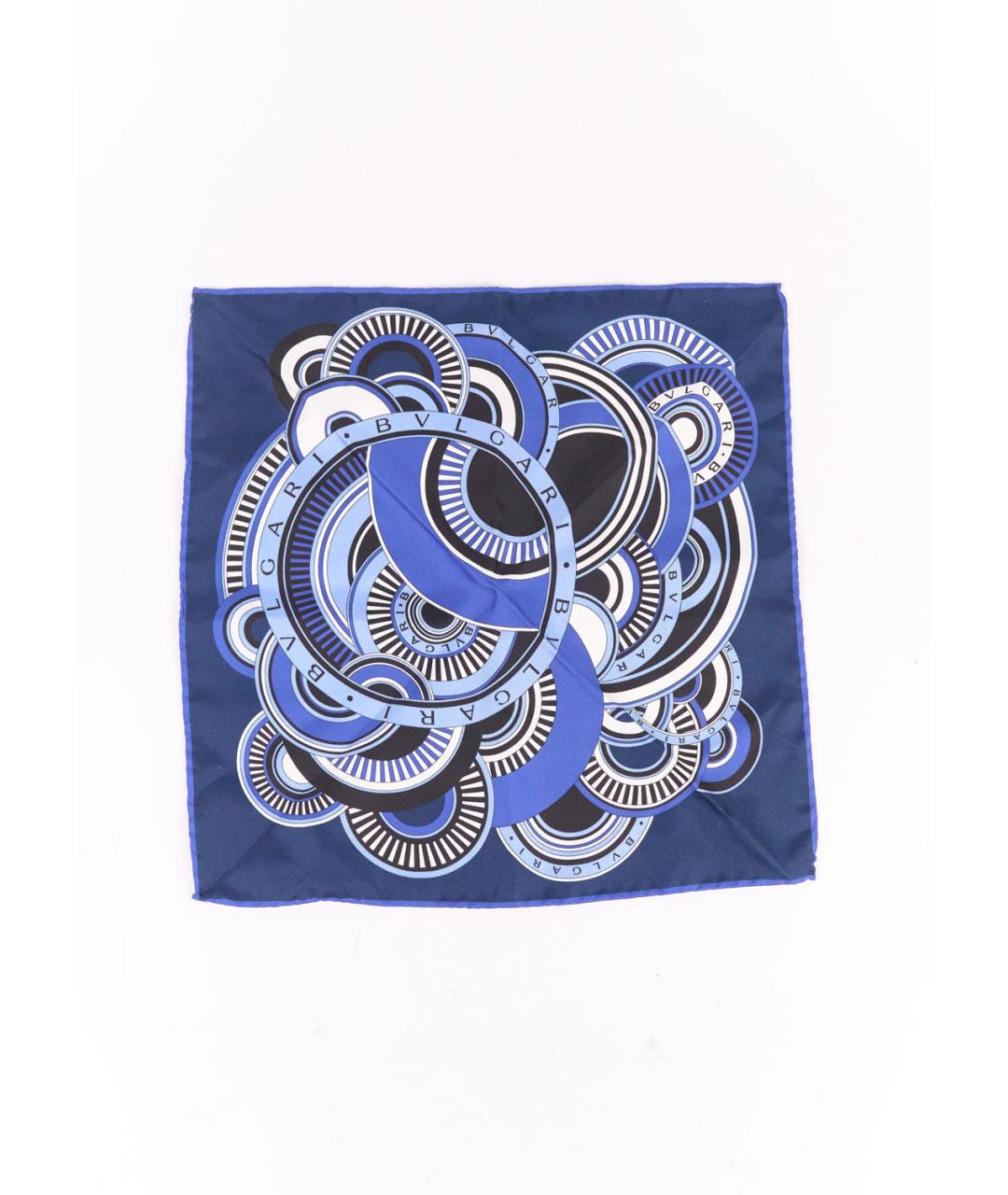 BVLGARI Синий шелковый платок, фото 1