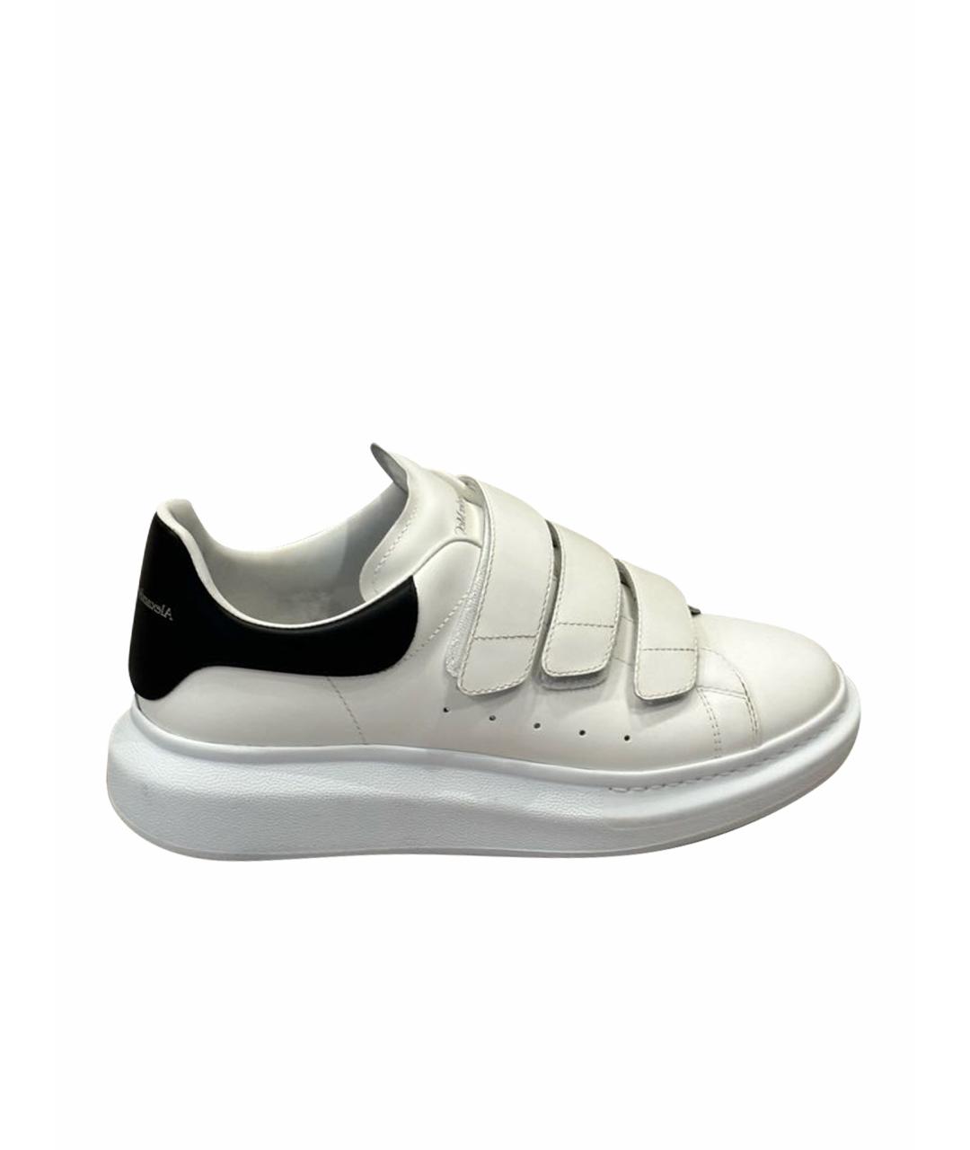 ALEXANDER MCQUEEN Белые кожаные низкие кроссовки / кеды, фото 1