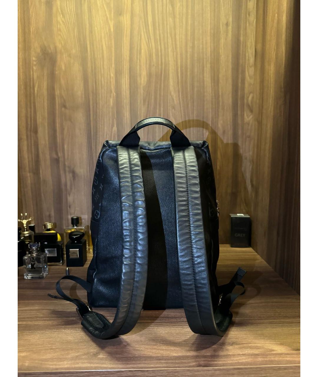 LOUIS VUITTON PRE-OWNED Черный кожаный рюкзак, фото 3