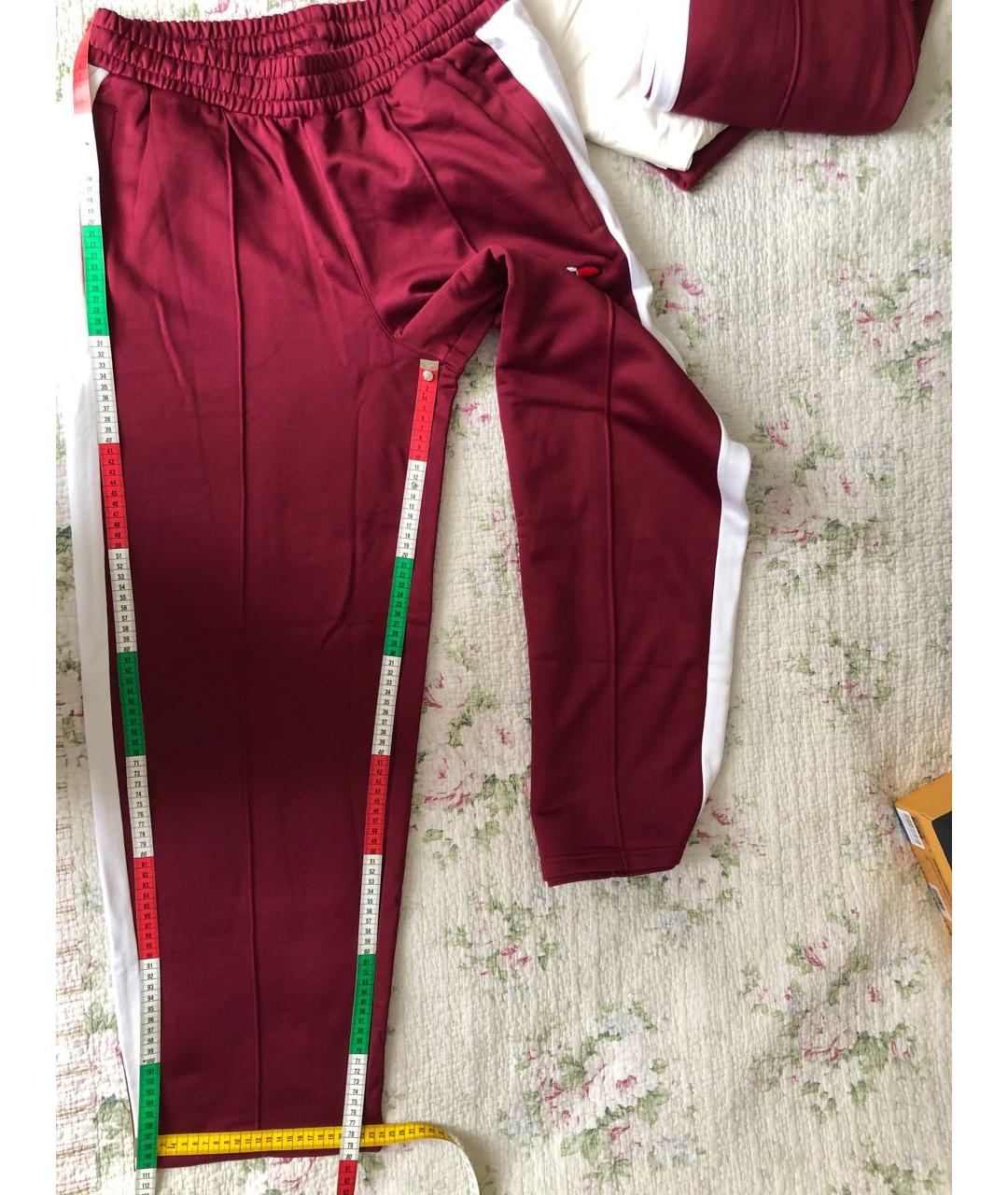 MAISON KITSUNE Бордовый хлопко-эластановый спортивный костюм, фото 8