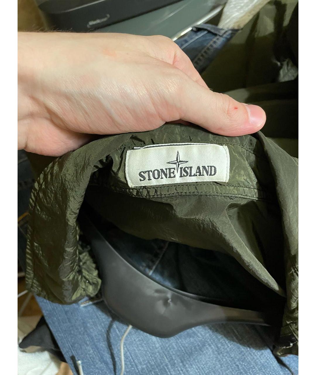 STONE ISLAND Хаки полиамидовая куртка, фото 5