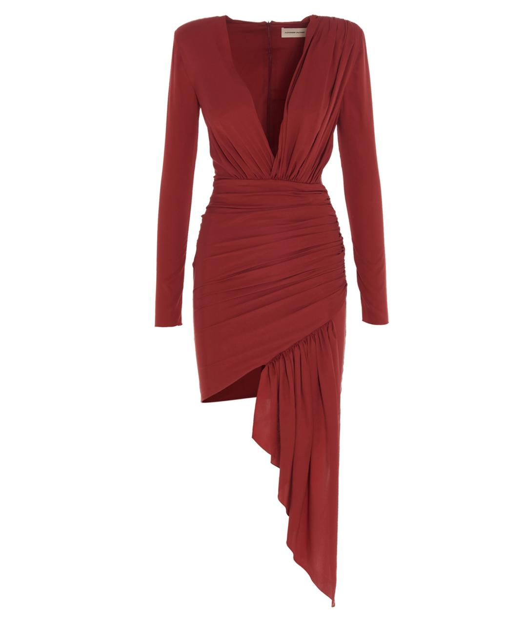 ALEXANDRE VAUTHIER Красное шелковое коктейльное платье, фото 1