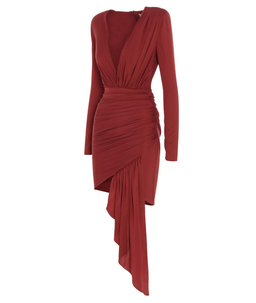ALEXANDRE VAUTHIER Красное шелковое коктейльное платье, фото 2
